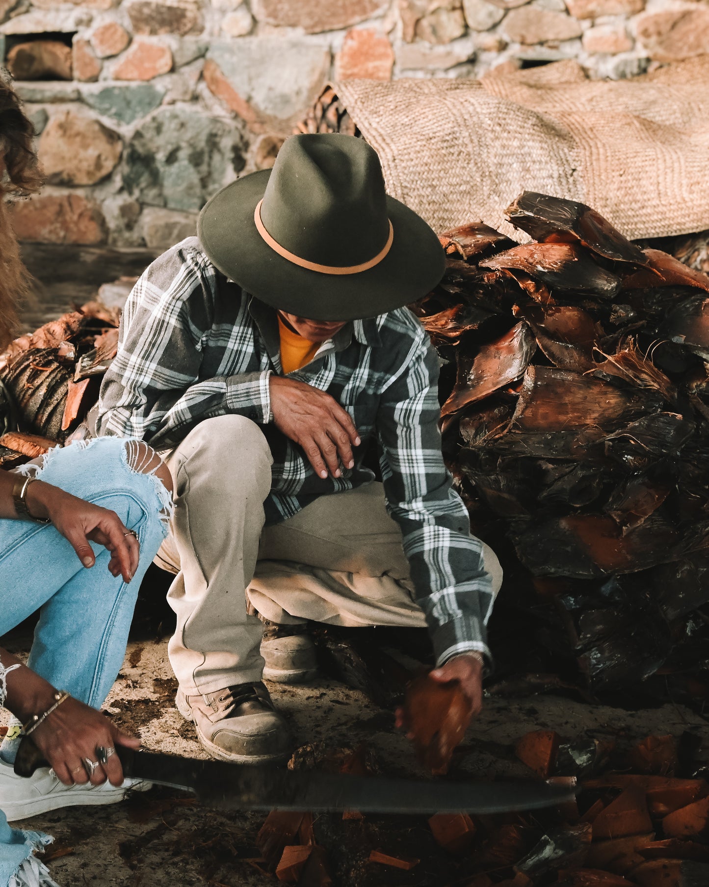 Olive Green Fedora Hat