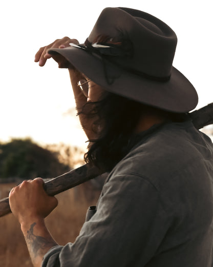 Mauve Brown Fedora Hat