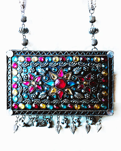 Shandaar Mirrorwork Colourful Necklace